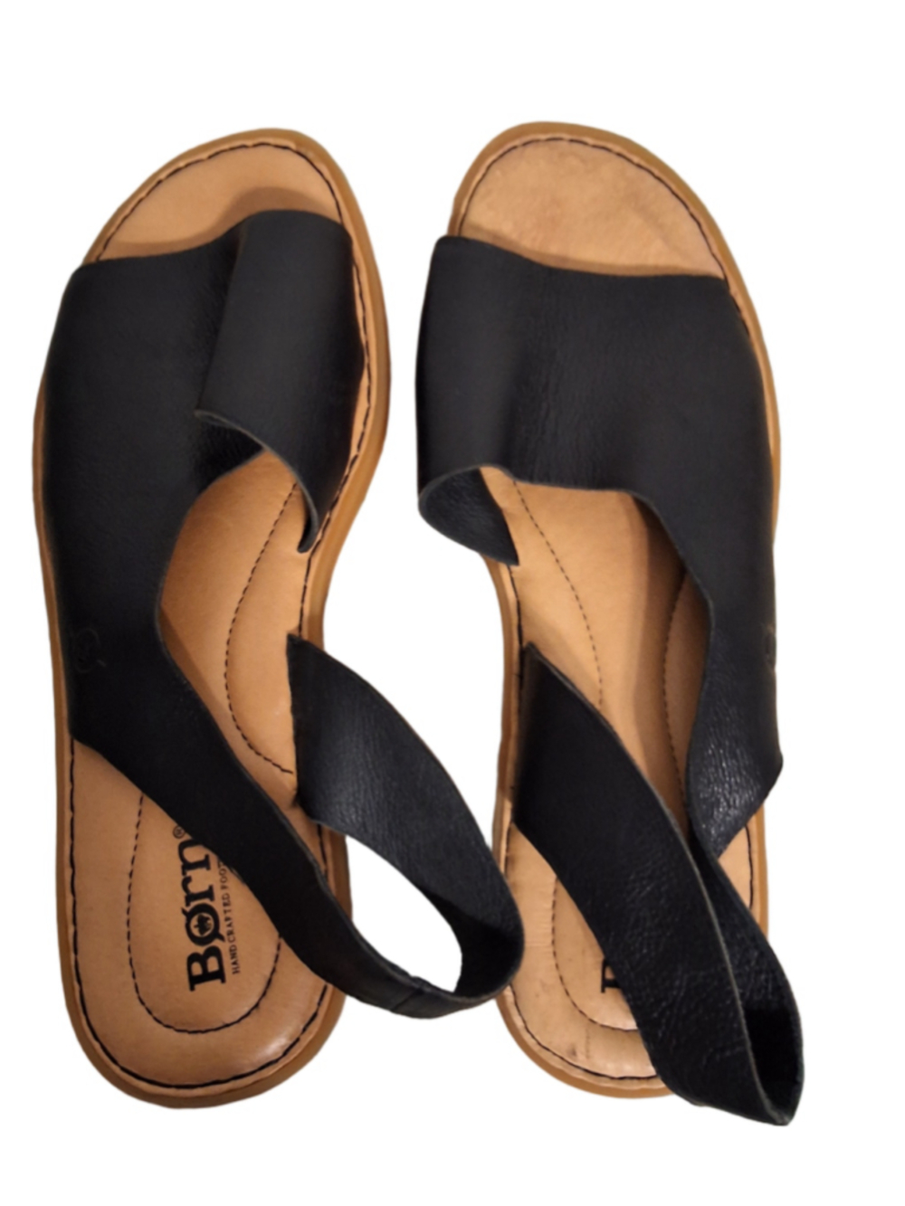 Born Black Leather Sandals Size 9